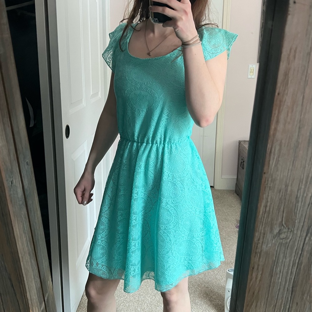 Mint lace dress
